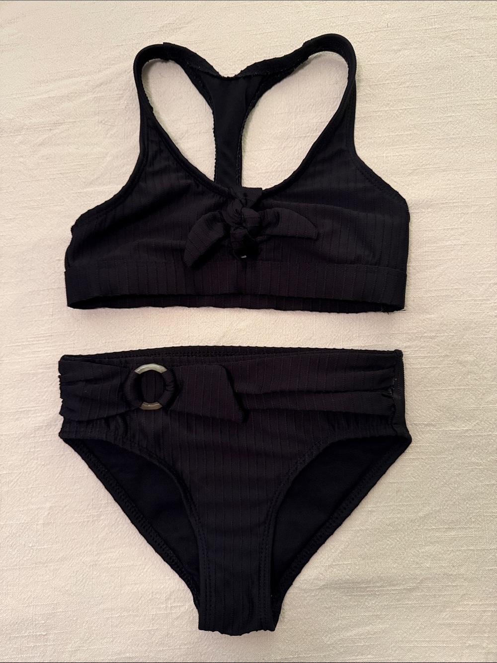 Black Ribbed Bikini